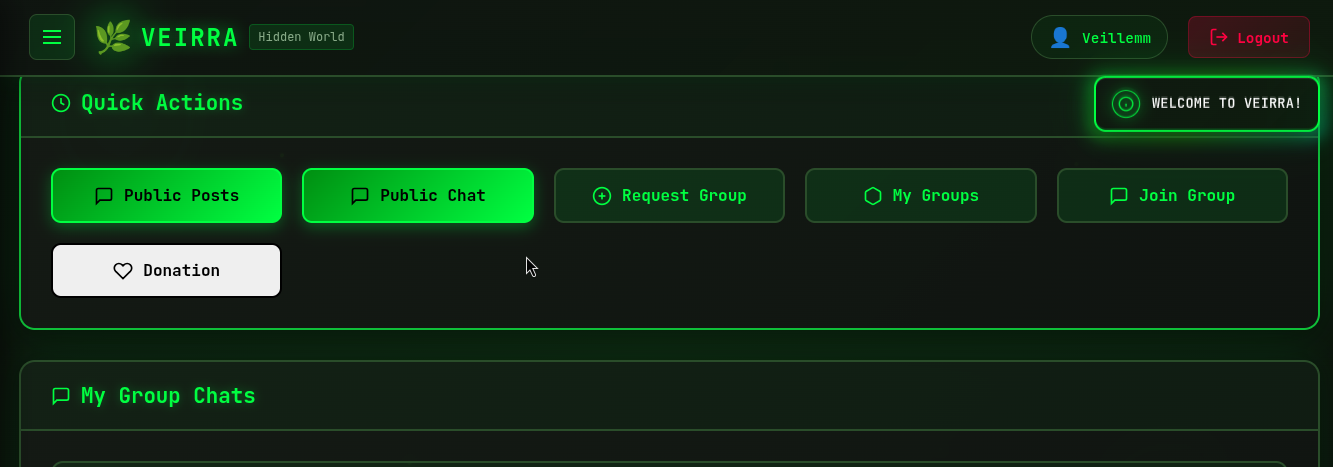 Veirra - Modern Web Application